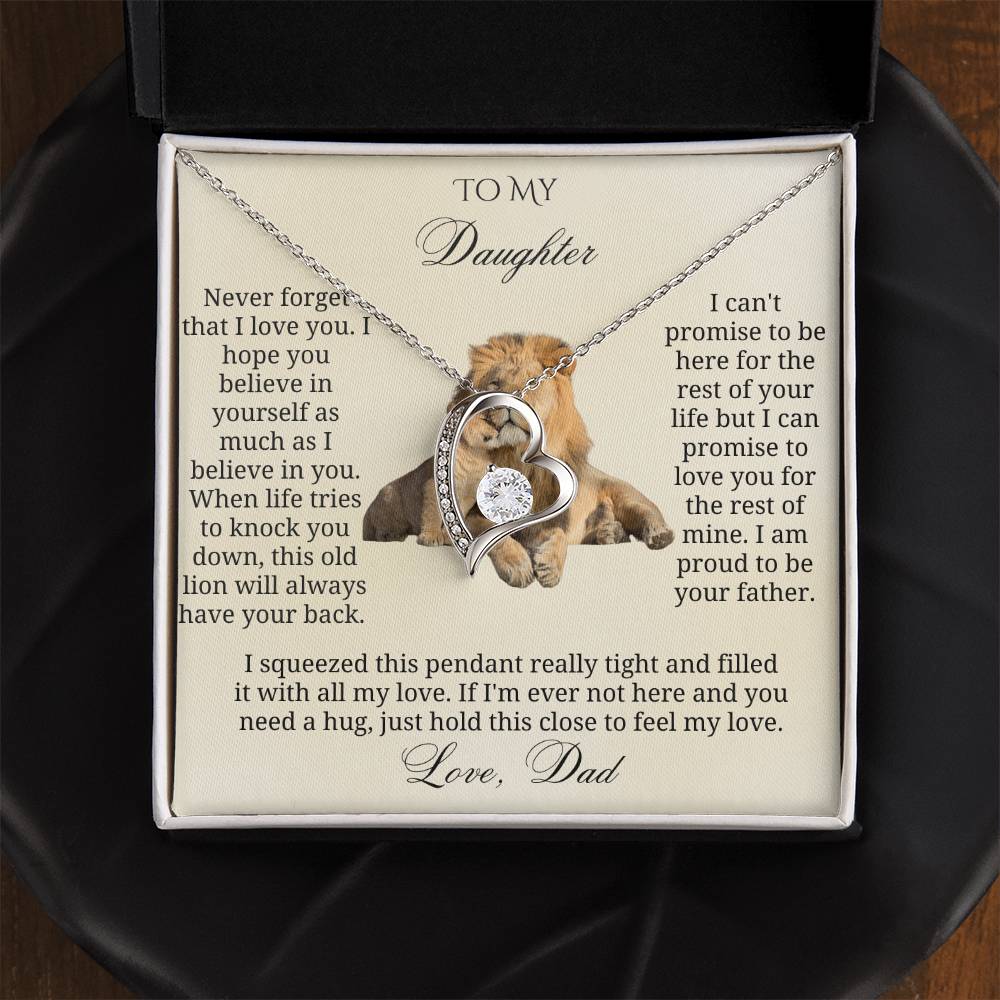 To My daughter : Lion Heart Pendant for My Daughter