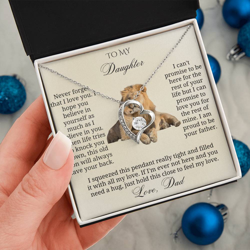 To My daughter : Lion Heart Pendant for My Daughter