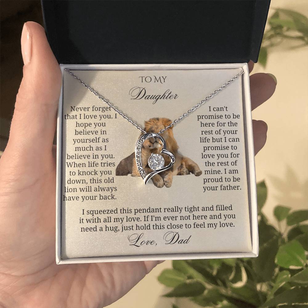 To My daughter : Lion Heart Pendant for My Daughter