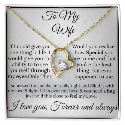 (ALMOST SOLD OUT)To My Wife Single Heart Necklace - A Gift of Love & Light Forever