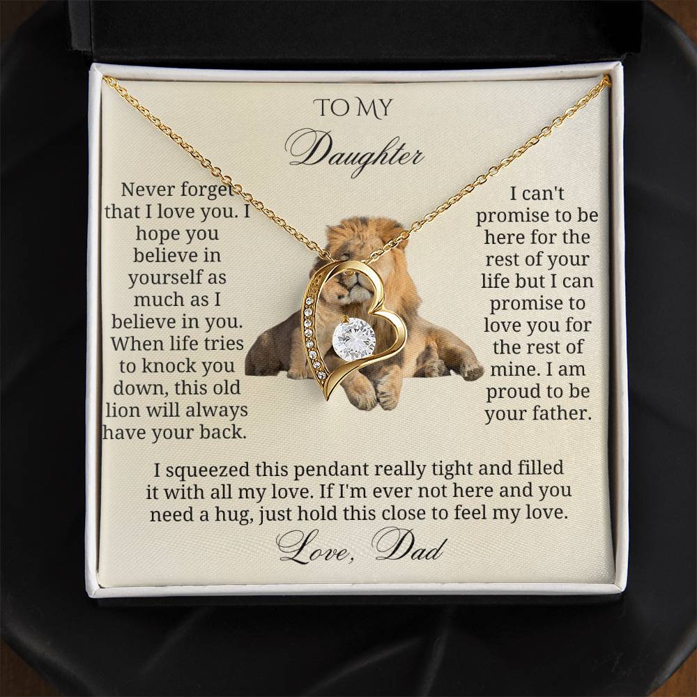 To My daughter : Lion Heart Pendant for My Daughter