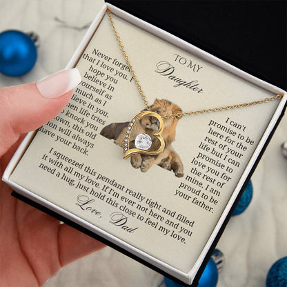 To My daughter : Lion Heart Pendant for My Daughter