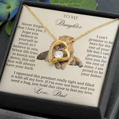 To My daughter : Lion Heart Pendant for My Daughter