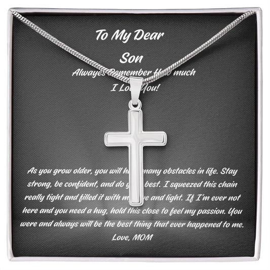 (ALMOST SOLD OUT) To My Dear Son - Always Remember How Much I Love You Necklace from Mom"