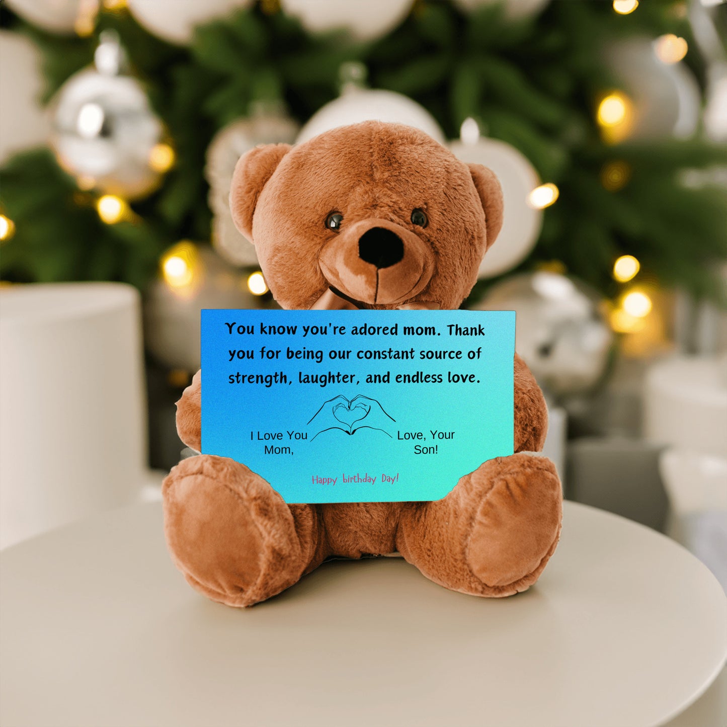 Teddy Bear Gift You know you're an adored mom, the kind who fills hearts with warmth and homes with love.