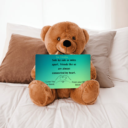 Teddy Bear Friendship Always Connected Teddy Bear - Heartwarming Friendship Gift