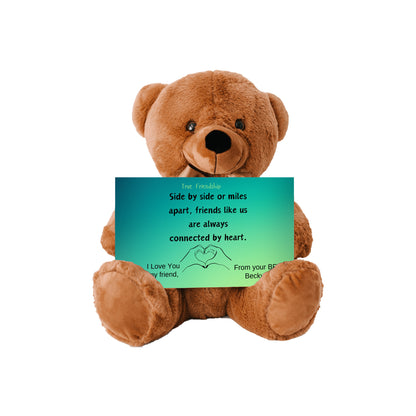 Teddy Bear Friendship Always Connected Teddy Bear - Heartwarming Friendship Gift