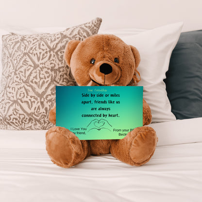 Teddy Bear Friendship Always Connected Teddy Bear - Heartwarming Friendship Gift