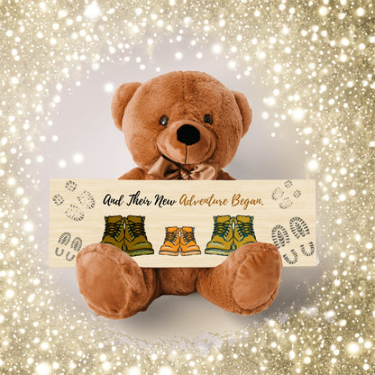 Teddy Bear for the New Mom – A Journey Begins with Baby Boots