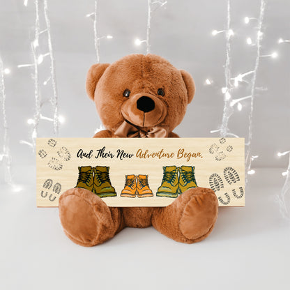 Teddy Bear for the New Mom – A Journey Begins with Baby Boots