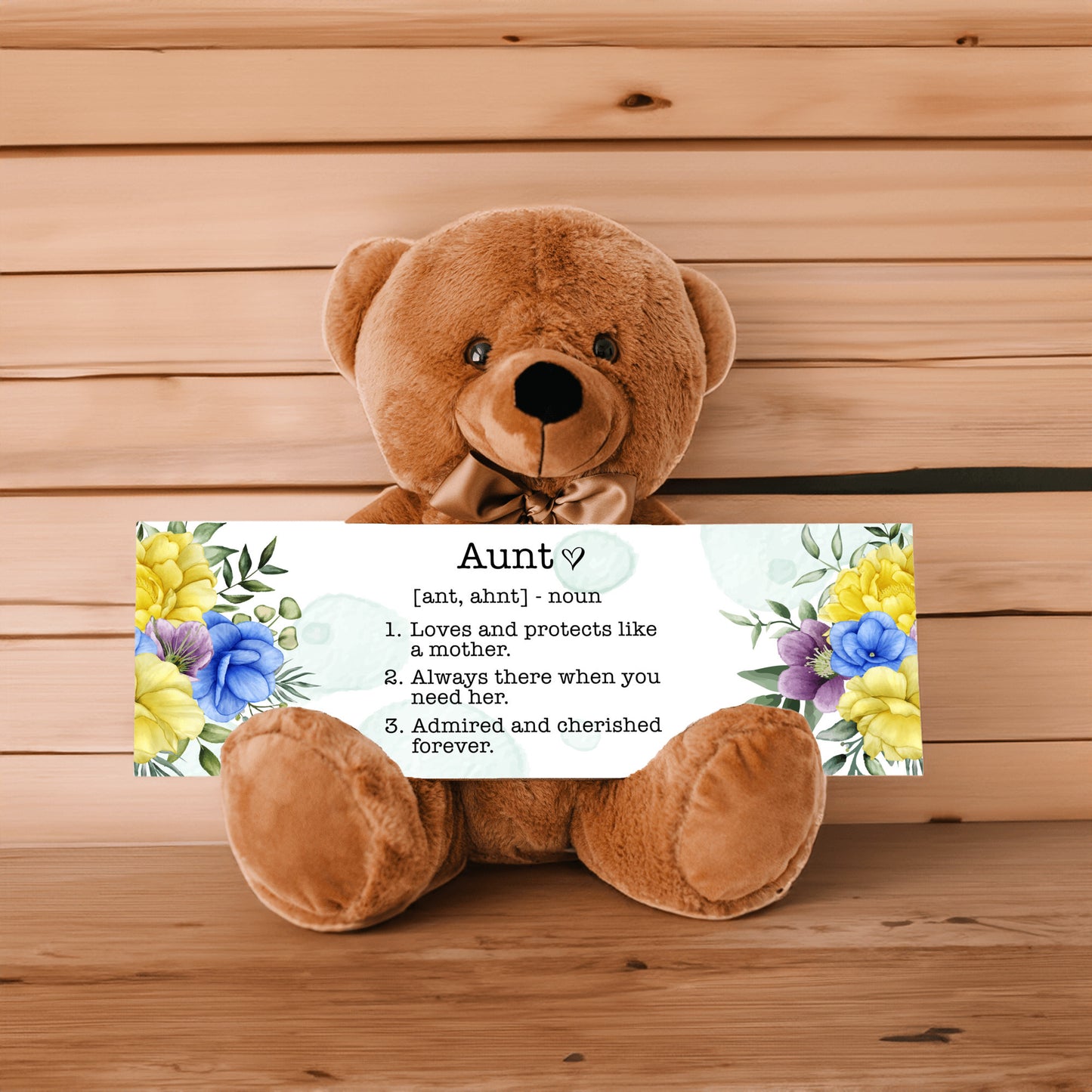 Aunt's Love Teddy Bear – A Live Love Note from the Heart