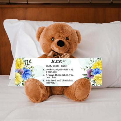 Aunt's Love Teddy Bear – A Live Love Note from the Heart