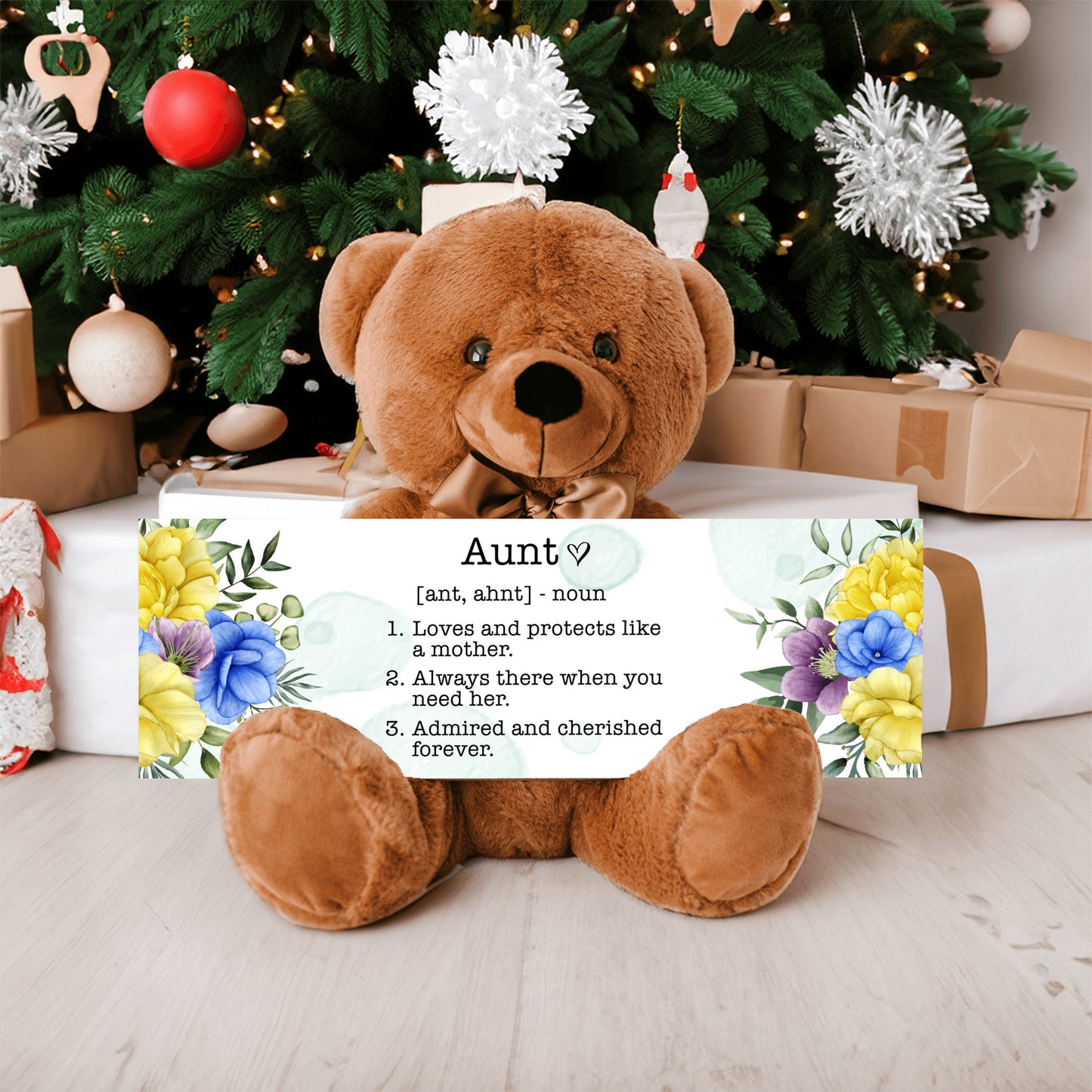 Aunt's Love Teddy Bear – A Live Love Note from the Heart