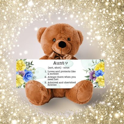 Aunt's Love Teddy Bear – A Live Love Note from the Heart