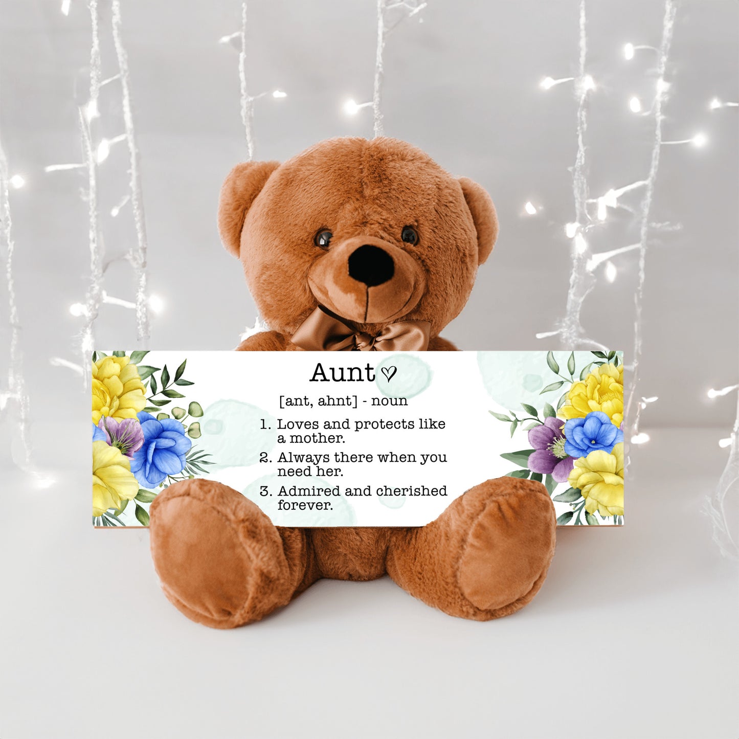 Aunt's Love Teddy Bear – A Live Love Note from the Heart