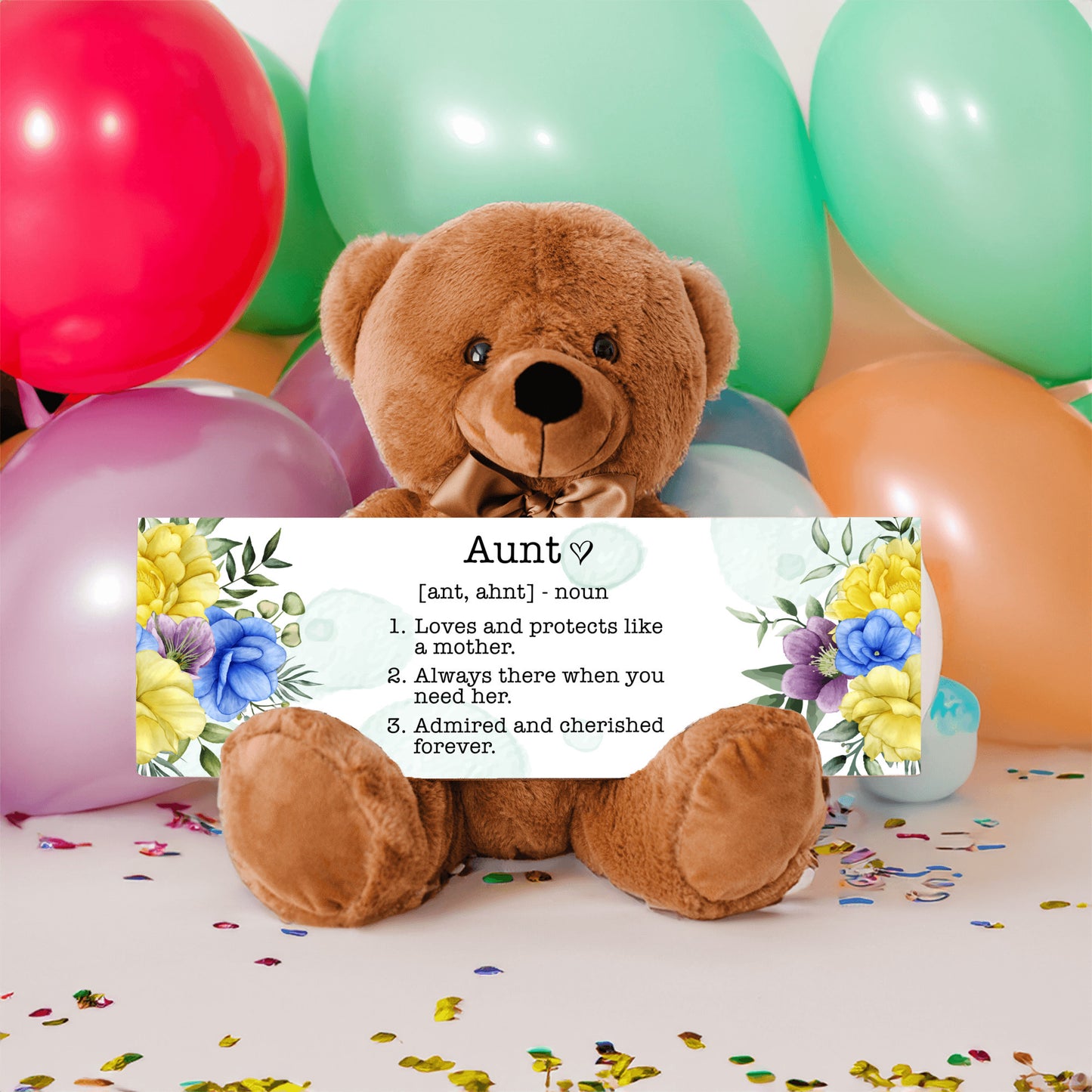 Aunt's Love Teddy Bear – A Live Love Note from the Heart