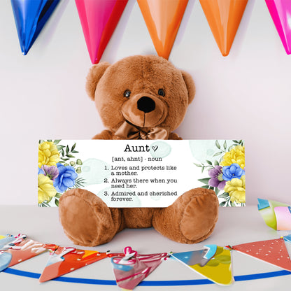 Aunt's Love Teddy Bear – A Live Love Note from the Heart