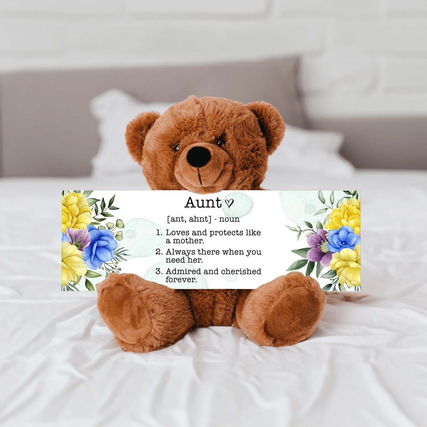 Aunt's Love Teddy Bear – A Live Love Note from the Heart