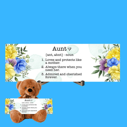 Aunt's Love Teddy Bear – A Live Love Note from the Heart