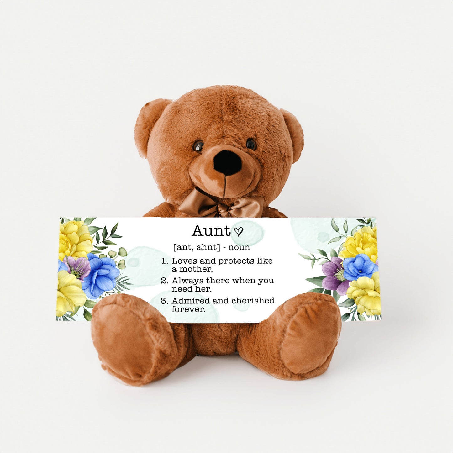 Aunt's Love Teddy Bear – A Live Love Note from the Heart