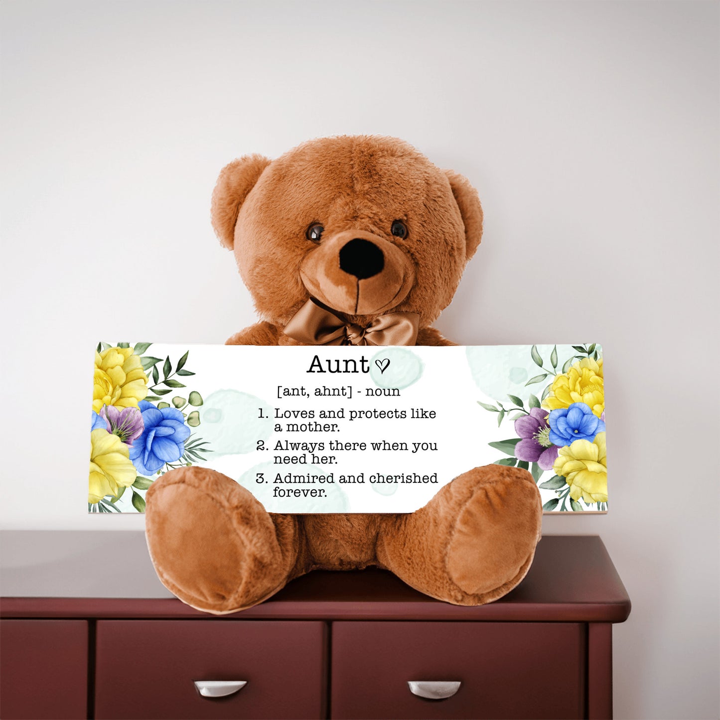 Aunt's Love Teddy Bear – A Live Love Note from the Heart