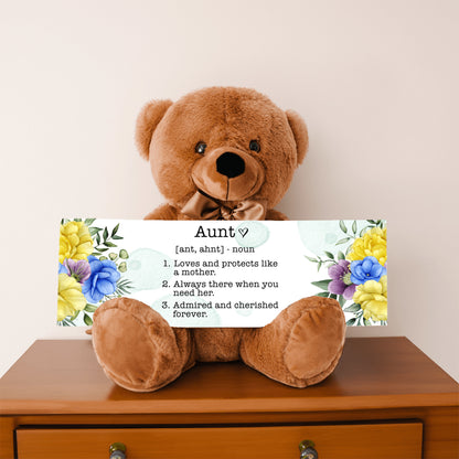 Aunt's Love Teddy Bear – A Live Love Note from the Heart