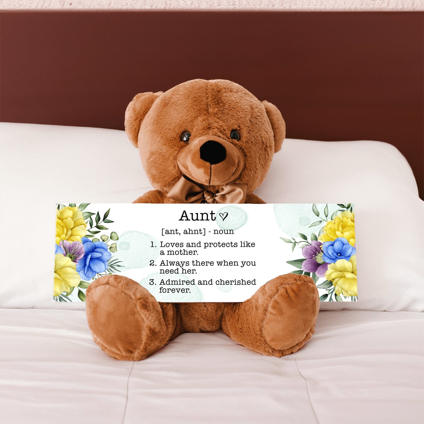 Aunt's Love Teddy Bear – A Live Love Note from the Heart