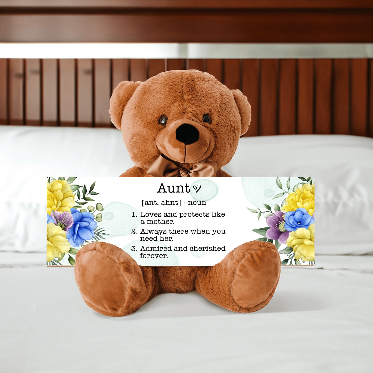 Aunt's Love Teddy Bear – A Live Love Note from the Heart