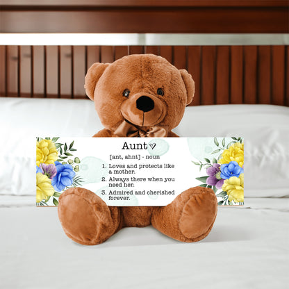 Aunt's Love Teddy Bear – A Live Love Note from the Heart