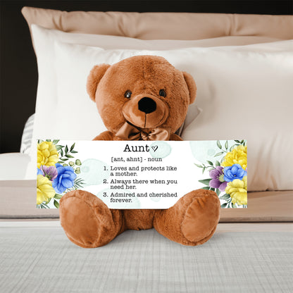 Aunt's Love Teddy Bear – A Live Love Note from the Heart