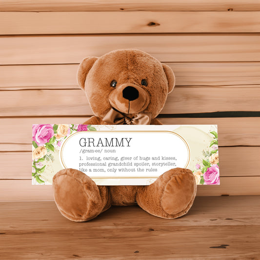 Grammy's Love Note with Kisses – A Gift of Heartfelt Sayings