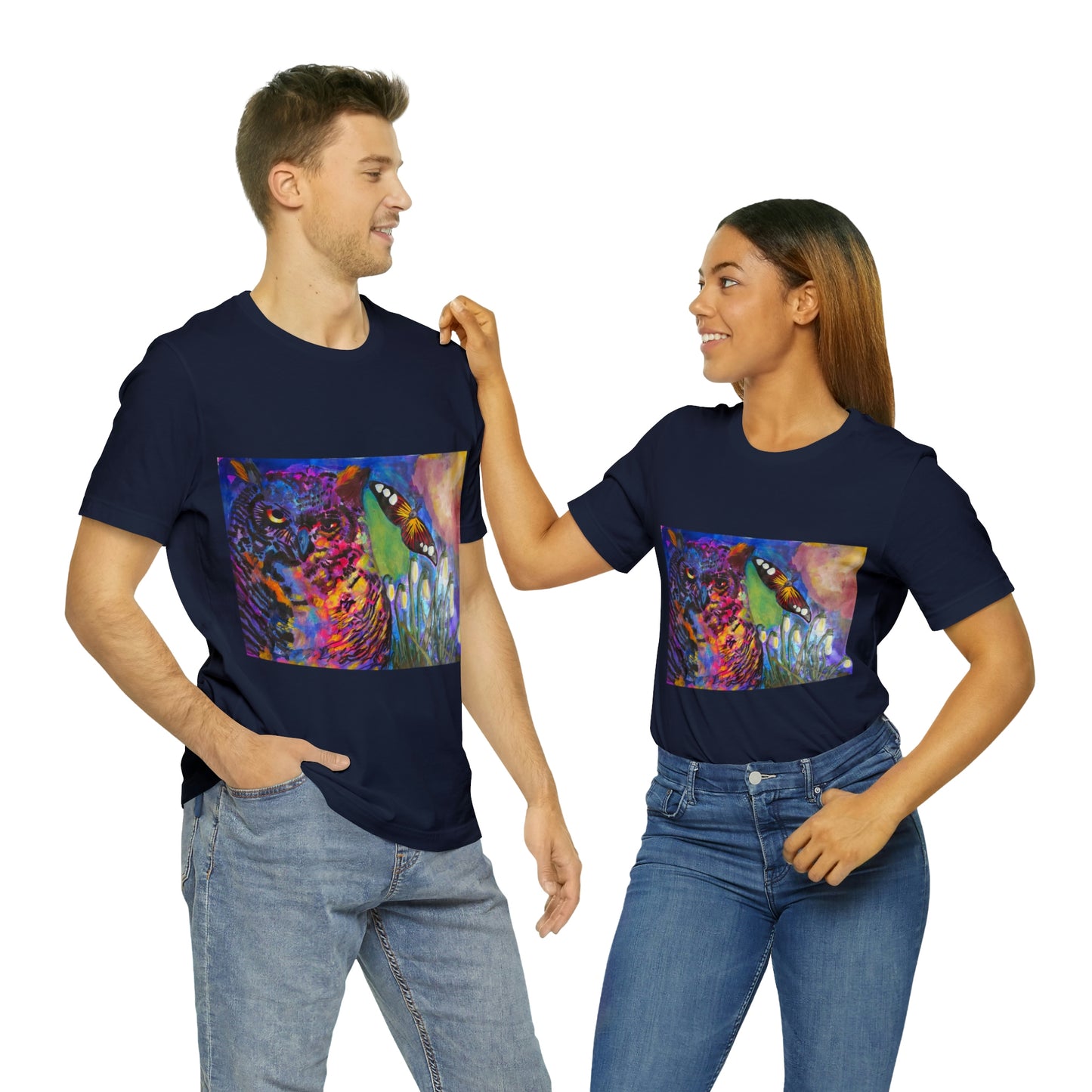 Wink Owl T-Shirt - Symbol of Wisdom and Intuition artwork by Lisa Marie