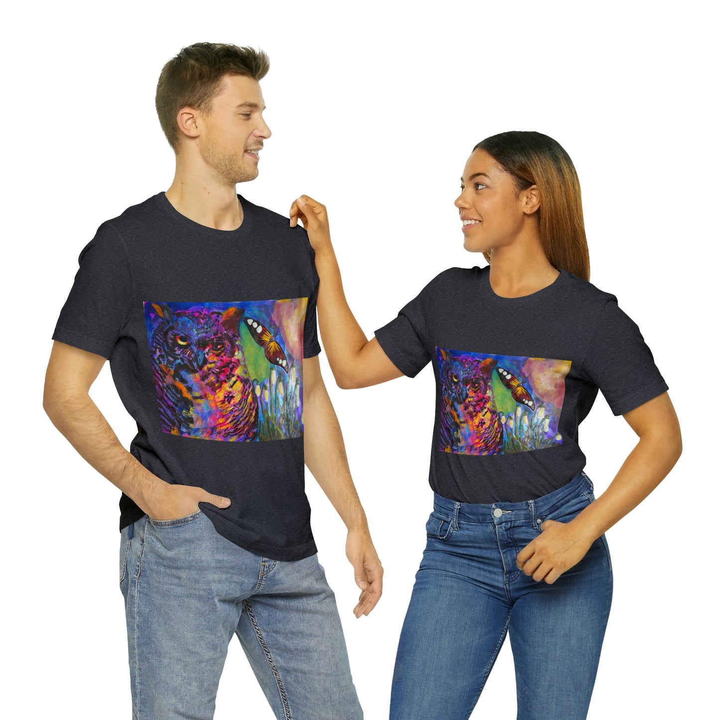 Wink Owl T-Shirt - Symbol of Wisdom and Intuition artwork by Lisa Marie