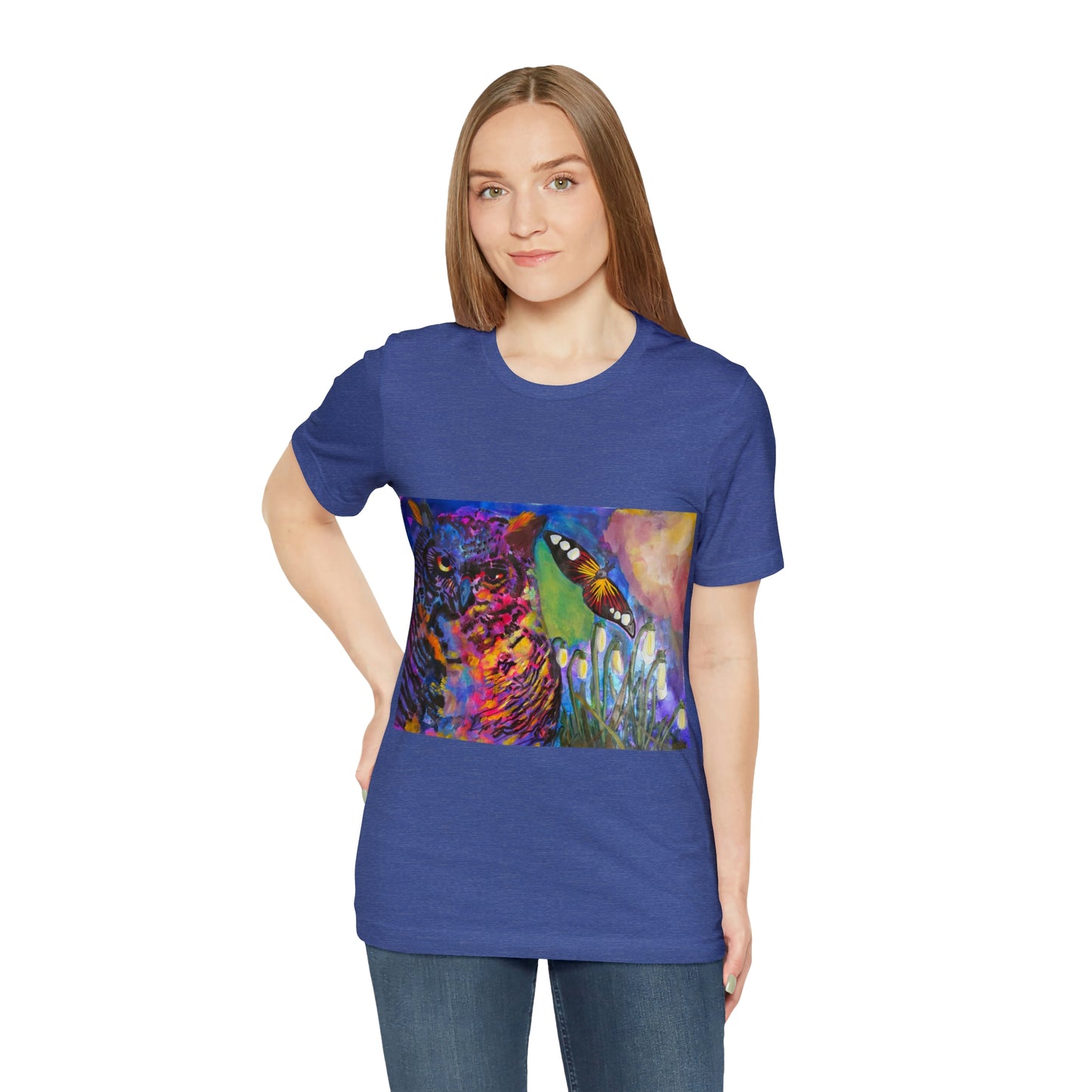 Wink Owl T-Shirt - Symbol of Wisdom and Intuition artwork by Lisa Marie