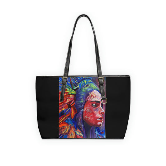 Hand-Painted Jaguar Woman Leather Purse | Symbol of Strength and Resilience Inspiration from Strength