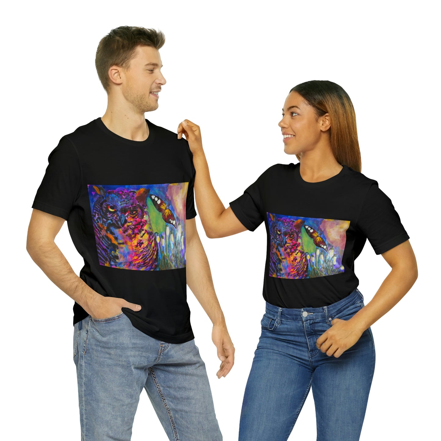 Wink Owl T-Shirt - Symbol of Wisdom and Intuition artwork by Lisa Marie