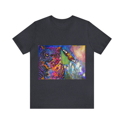 Wink Owl T-Shirt - Symbol of Wisdom and Intuition artwork by Lisa Marie