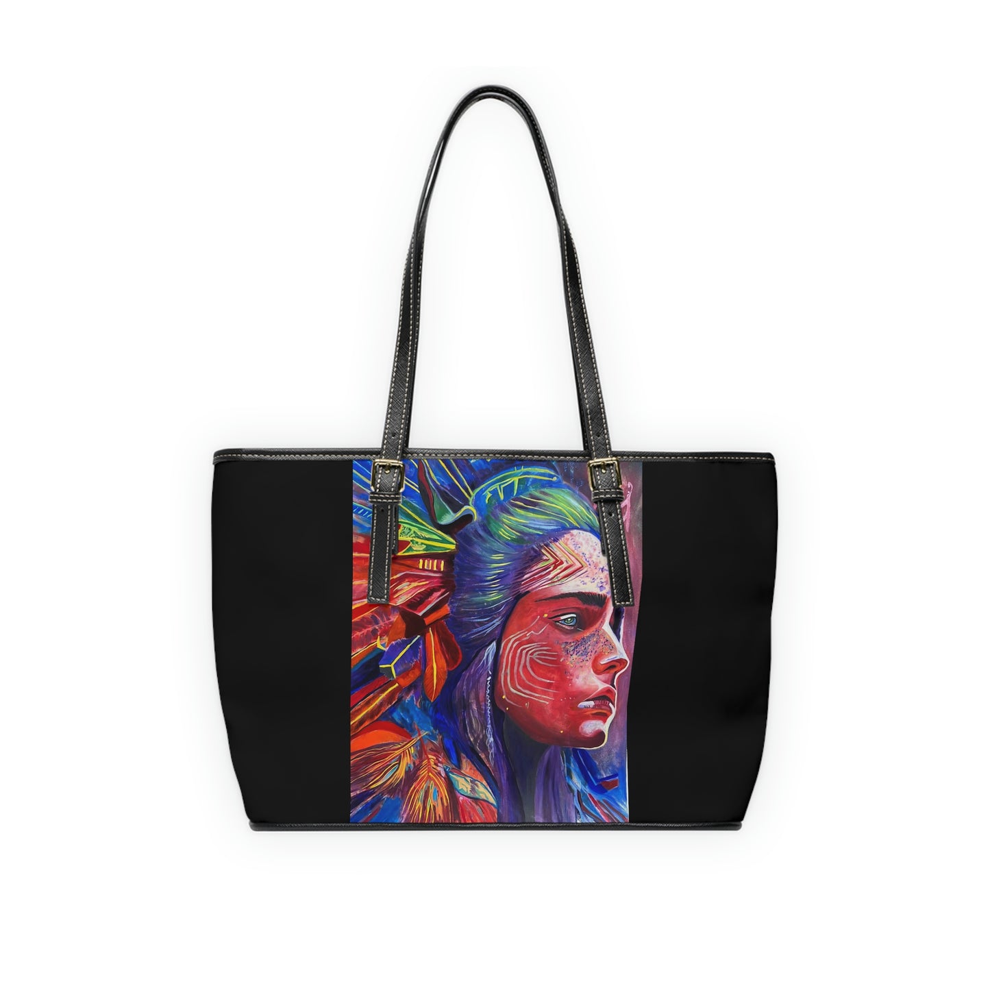 Hand-Painted Jaguar Woman Leather Purse | Symbol of Strength and Resilience Inspiration from Strength