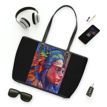 Hand-Painted Jaguar Woman Leather Purse | Symbol of Strength and Resilience Inspiration from Strength