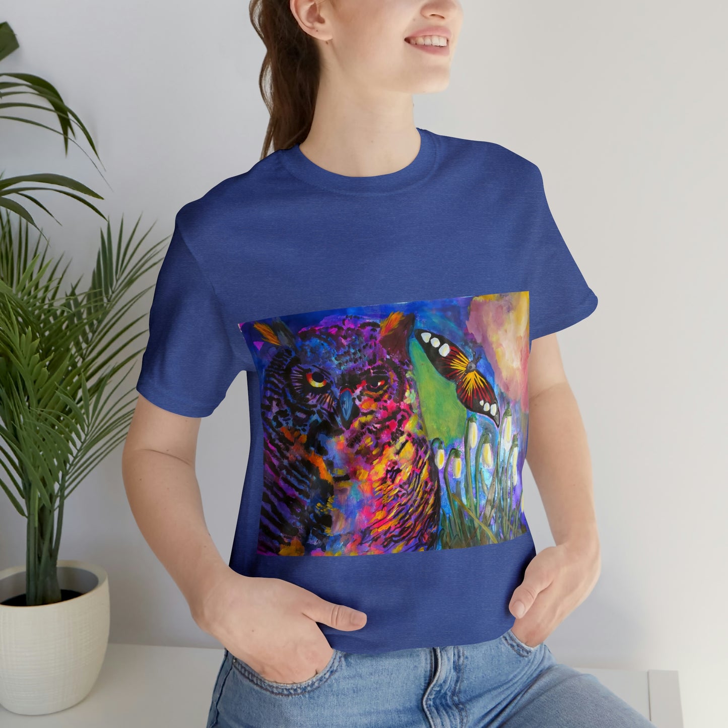 Wink Owl T-Shirt - Symbol of Wisdom and Intuition artwork by Lisa Marie